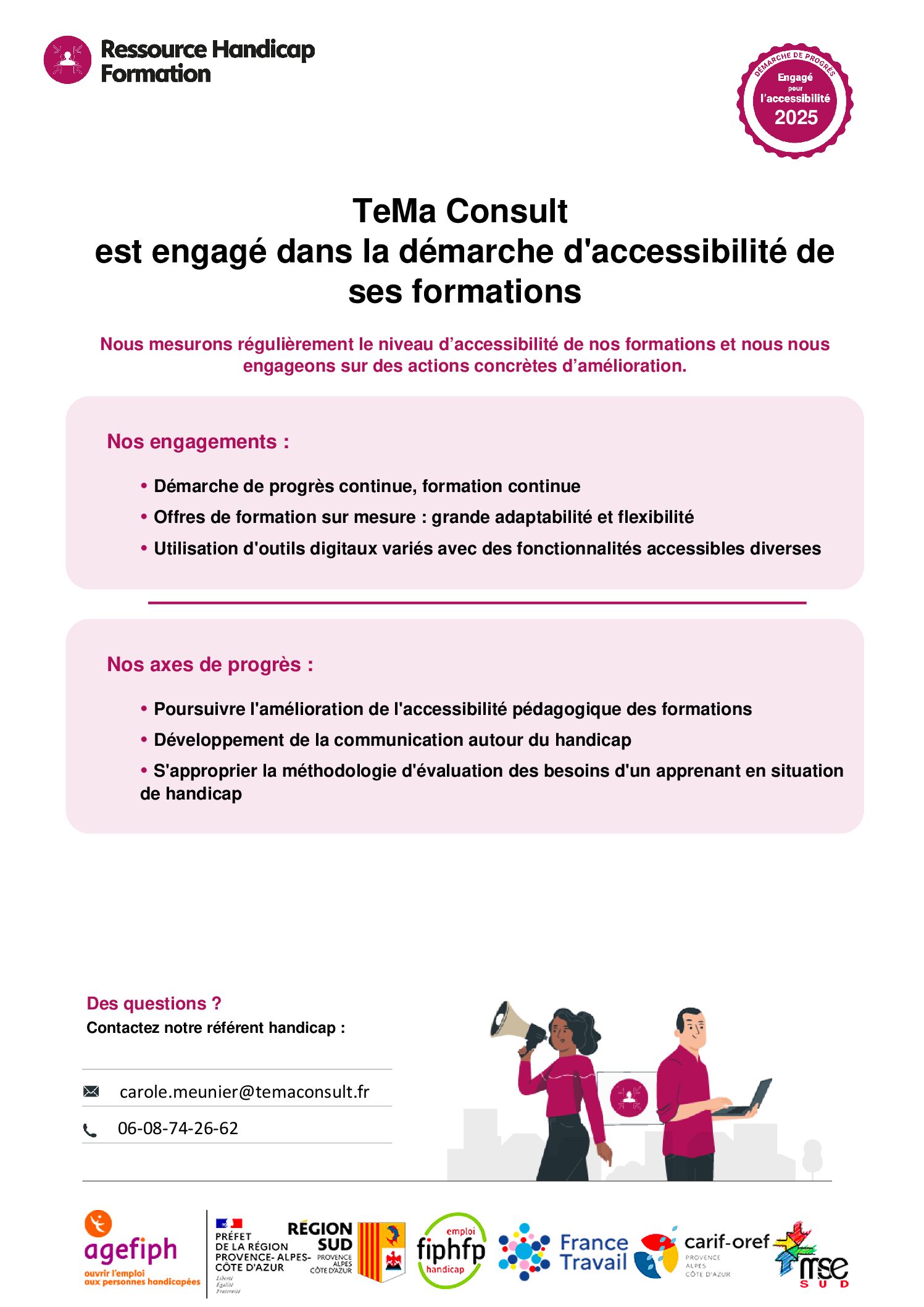 Affiche engagement accessibilité